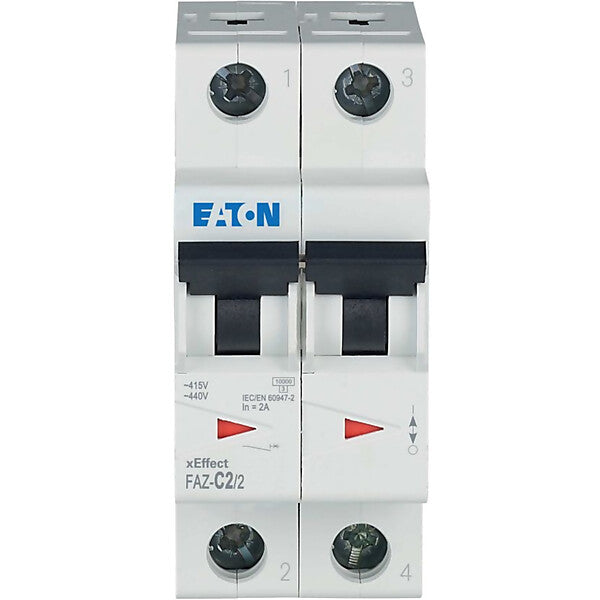 Eaton Leitungsschutzschalter C 2A, 2p FAZ-C2/2